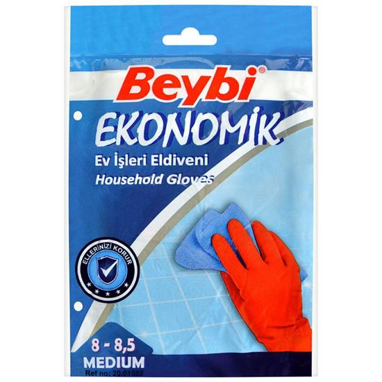 Beybi Ekonomik Ev İşleri Eldiveni 8-8,5 Medium resimleri