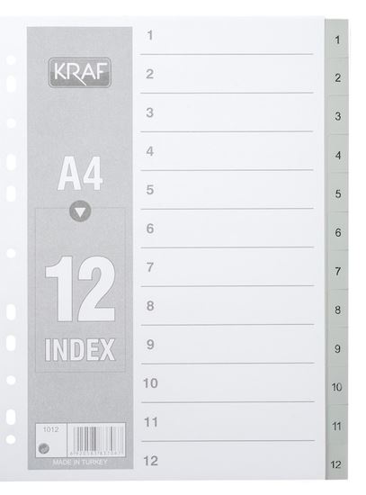 Kraf Seperatör 1-12 Rakam 1012 resimleri