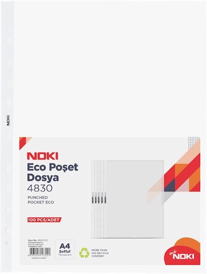 Noki Eco Plastik Poşet Dosya 100'lü resimleri