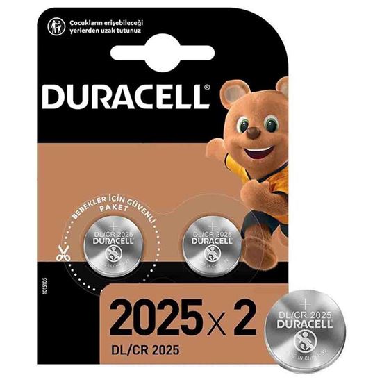 Duracell CR2025 Düğme Pil 2'li Kart resimleri